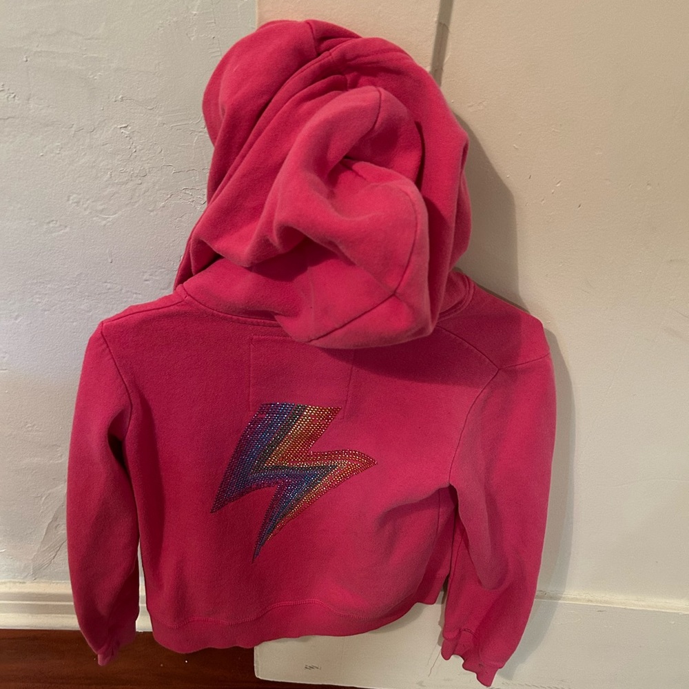 Butter girls jacket size 8, hot pink, lightning bolt